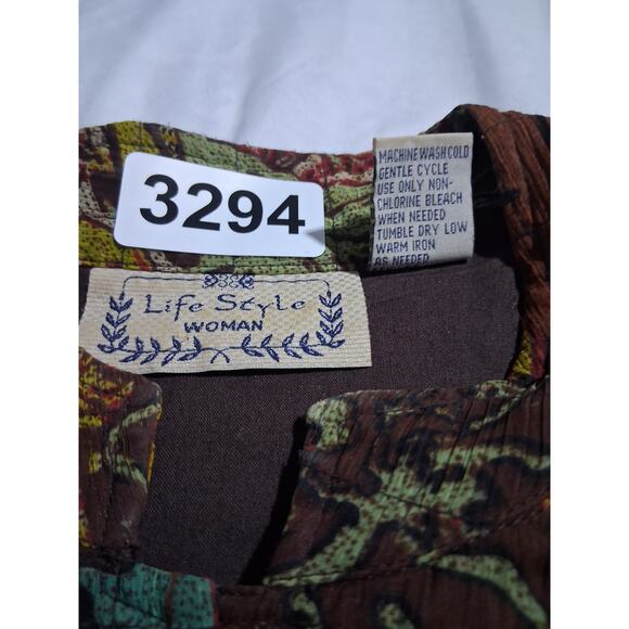 Vintage Life Style Womens 3X Quilted Floral Patchwork Artsy Boho Cardigan Jacket - Picture 12 of 14